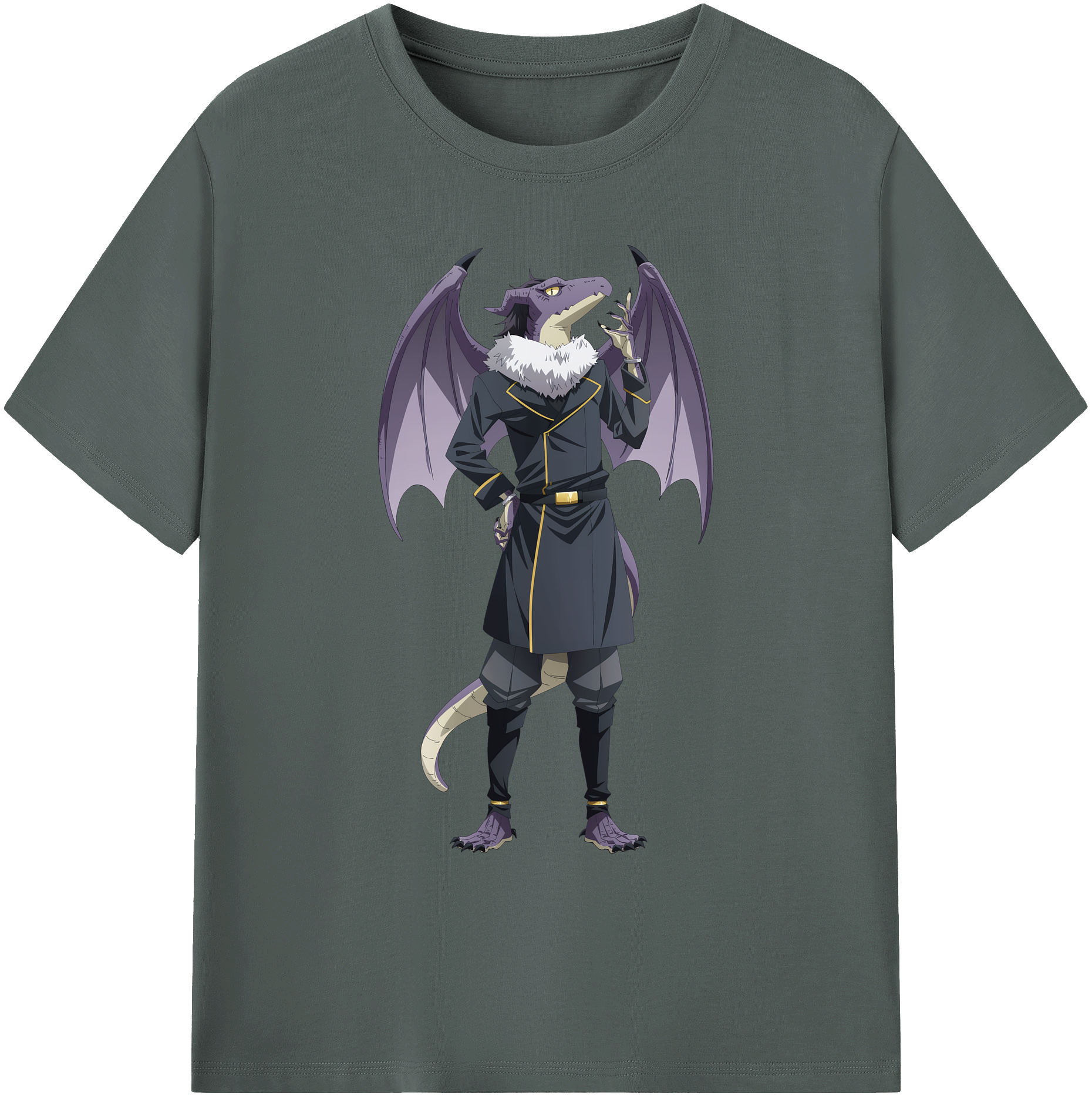 （画像用） 転スラ Regarding Reincarnated to Slime 綿100％ メンズ半袖Tシャツ｜肌触りやわらか＆通気性